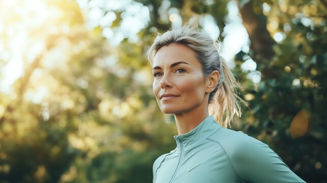 Woman Walking in Nature at the Park; Mulher Praticando Corrida e Caminhada em Meio &agrave; Natureza no Parque