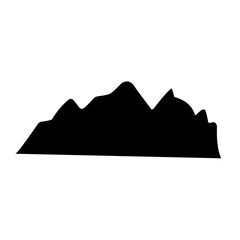 mountain, hill and rock silhouettes