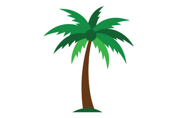 Tropical palm tree vector art illustration