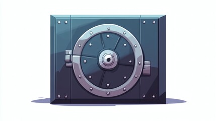 Fototapeta premium Secure Bank Vault with Heavy Lock and Sturdy Metal Design