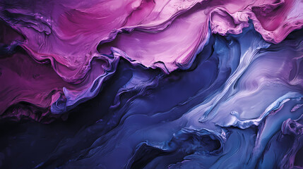 Obraz premium Textured purple and blue abstract painting with thick impasto layers. Textured Impasto. Illustration