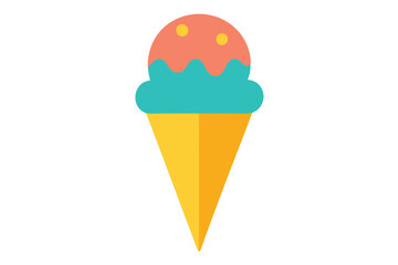 Ice cream cone vector art illustration
