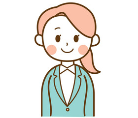スーツを着た女性のイラスト