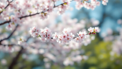 Serene Spring Blossoms: A Delicate Dance of Pink Petals