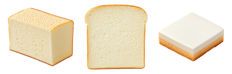 Fresh White Bread on Isolated  Isolated on transparent background