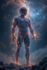 Fototapeta premium spacesuit, starlight