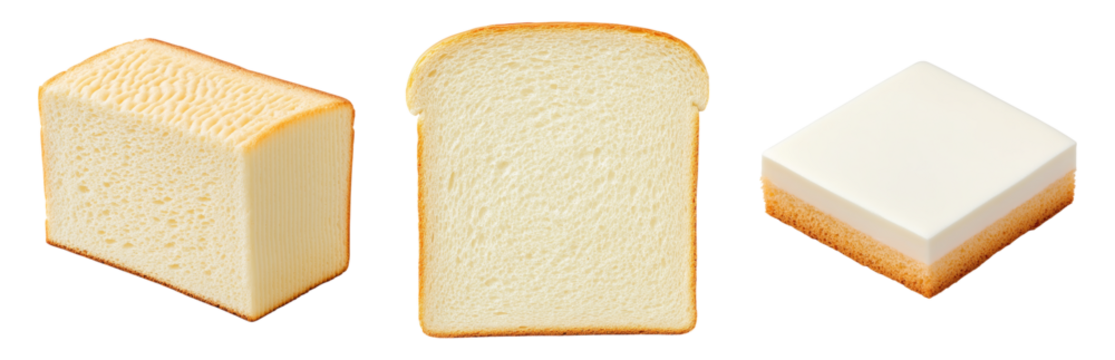 Fresh White Bread on Isolated  Isolated on transparent background