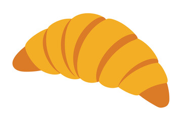 Freshly baked croissant vector art illustration