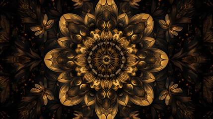 Vibrant and intricate kaleidoscopic mandala patterns in a variety of bold warm and contrasting colors elaborate digital with symmetrical ornate. Kaleidoscopic Patterns. Illustration