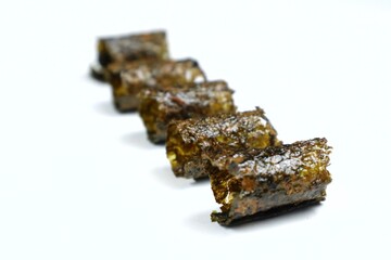 Close-up of Nori isolated on white