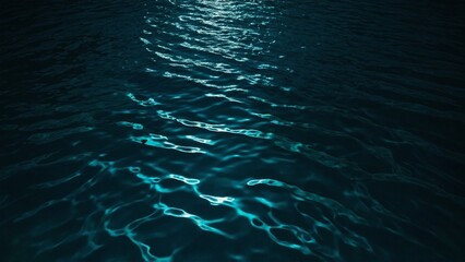 Obraz premium Ripples of water moonlit dark background