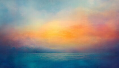 Fototapeta premium Serene Sunset Over Calm Ocean Waterscape