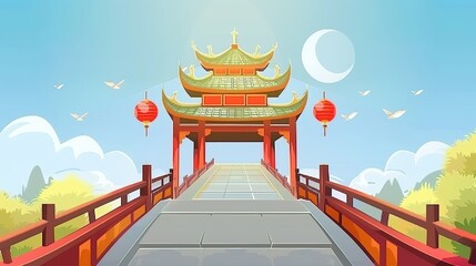 Obraz premium Ancient_chinese_architecture_chinese_temple_fantas