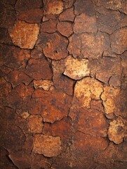 Fototapeta premium Arid Landscape Texture: Cracked Earth in Desert Hues, Dry Soil Surface, Brown and Orange Tones, Geological Formation, Abstract Background.