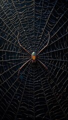 Obraz premium Orb Weaver Spider Centered In Its Web