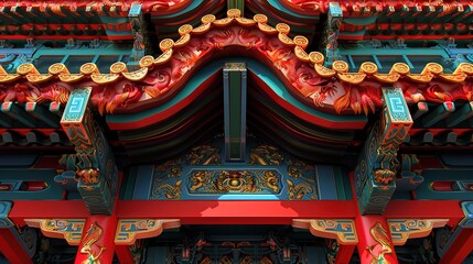 Obraz premium Digital_artwork_Art_prints_chinese_temple_fantasy_