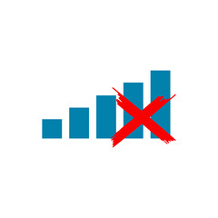 no wifi connection, no wireless connection icon sign