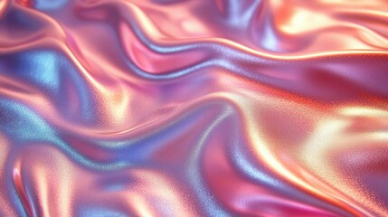 Obraz premium Iridescent Pink and Blue Fabric Draped Softly