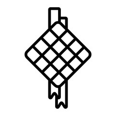 ketupat Line Icon