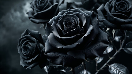Stunning Black Roses Bouquet Dark Moody Floral Photography