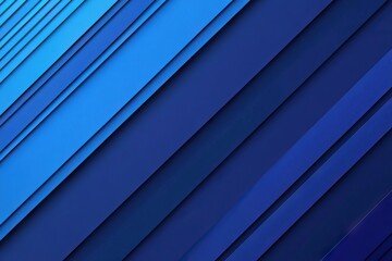 Obraz premium Blue Gradient Background with Diagonal Lines and Geometric Shapes. AI generated illustration