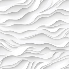 Fototapeta premium Abstract White Seamless Pattern with Wavy Lines and Organic Shapes. AI generated illustration