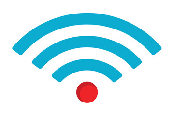 Wi-Fi signal strength icon vector art illustration