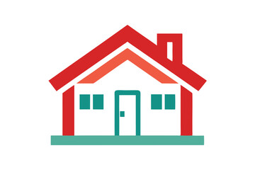 Obraz premium Real estate house icon vector art illustration