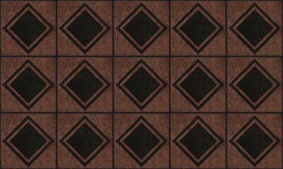 Polished basalt oxidized pattern for games and architecture