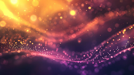 Obraz premium Abstract background with vibrant colors and glowing particles creating a dreamy atmosphere.