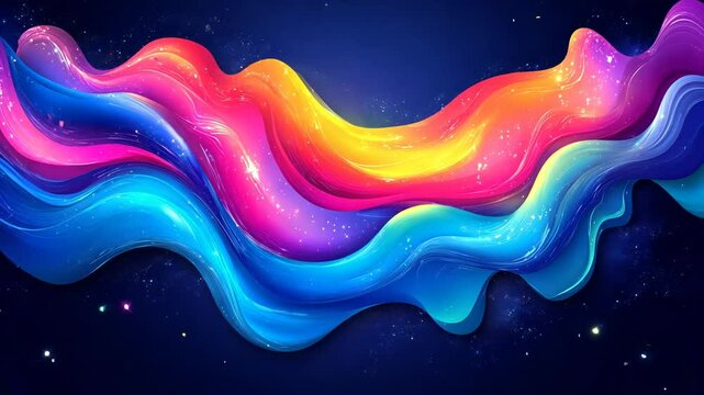 Colorful Rainbow Wave Vector Design Illustration for Web Wallpaper and Banner Background