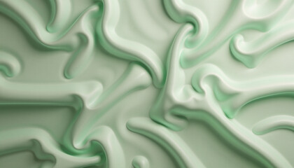 Obraz premium Flowing mint green texture with gentle curves, soothing aesthetics