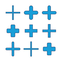 Obraz premium Plus Icon set. Add plus icon