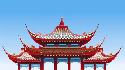 Fototapeta premium Pagoda_Oriental_chinese_temple_fantasy_background