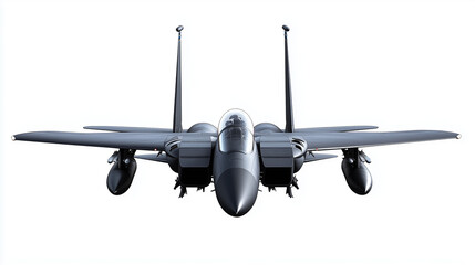 F-15 Fighter jet plane isolated on white background png cutout isolated on white background