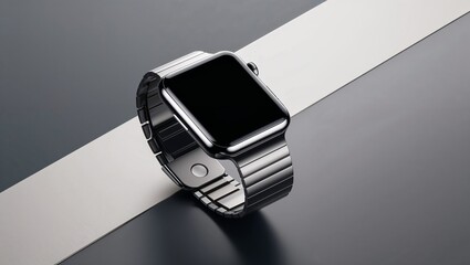 Modern smartwatch displayed elegantly against a minimalist backdrop.