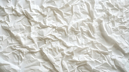 Obraz premium A close-up view of crumpled white paper, showcasing texture and depth.