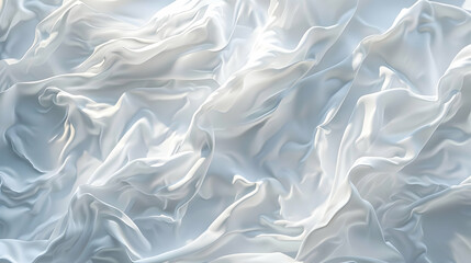 Fototapeta premium A close-up of flowing white fabric, creating a soft, textured appearance.