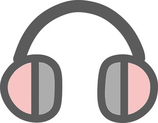 headphones icon on white background