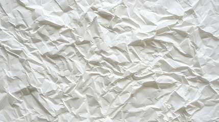 Obraz premium Crumpled white paper texture, ideal for backgrounds or design projects.