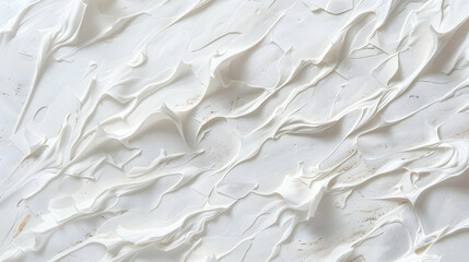 Obraz premium Abstract texture of white, flowing material creating a dynamic visual surface.