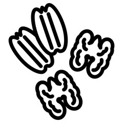 Obraz premium 호두 피칸 아이콘