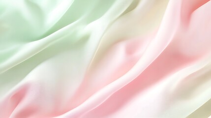 Obraz premium Soft Pastel Fabric Draped in Gentle Waves