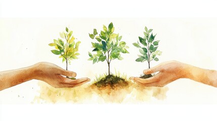 Fresh green herbs held in hands, ready for cooking