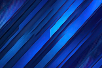 Fototapeta premium Blue Gradient Background with Diagonal Lines and Geometric Shapes. AI generated illustration