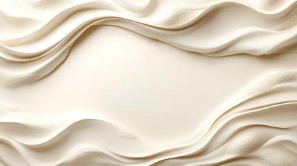 Obraz premium Creamy waves with textured sugar accents