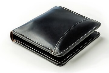 Black wallet isolated on white background