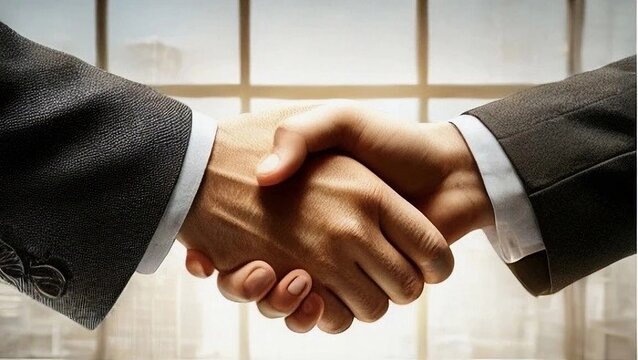 Poignée de main pour conclure une négociation commerciale, un contrat