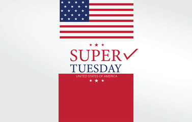 Fototapeta premium Super Tuesday election event promotional design