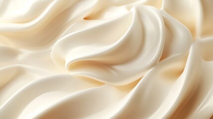 Obraz premium Creamy swirls of delicious mayonnaise texture